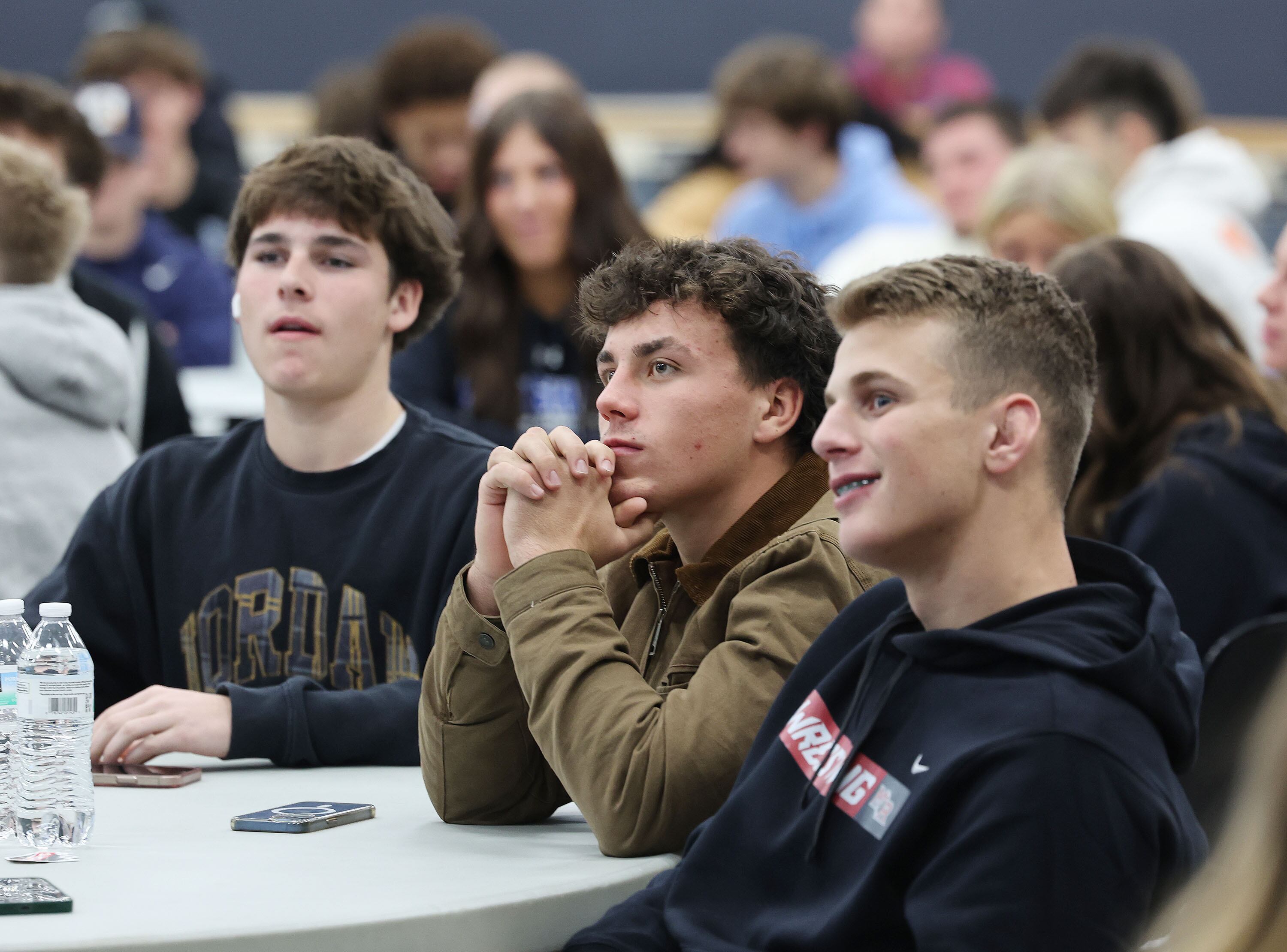 Varsity sports captains from Jordan District high schools gather for a district-sponsored workshop and training to improve the experience for high school student-athletes at Jordan District JATC Riverton Campus in Riverton on Tuesday, Nov. 19, 2024.