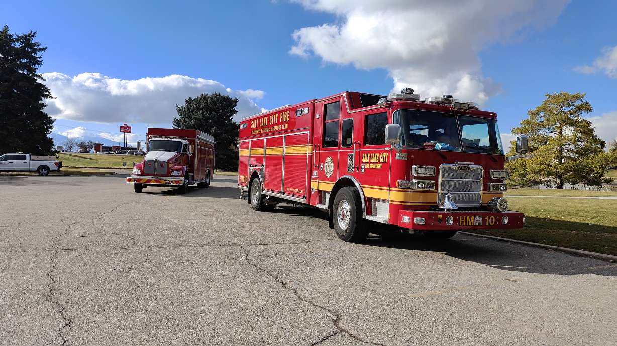 The Salt Lake Fire Department responded to visible fuel on the water in Sugar House Park on Wednesday.