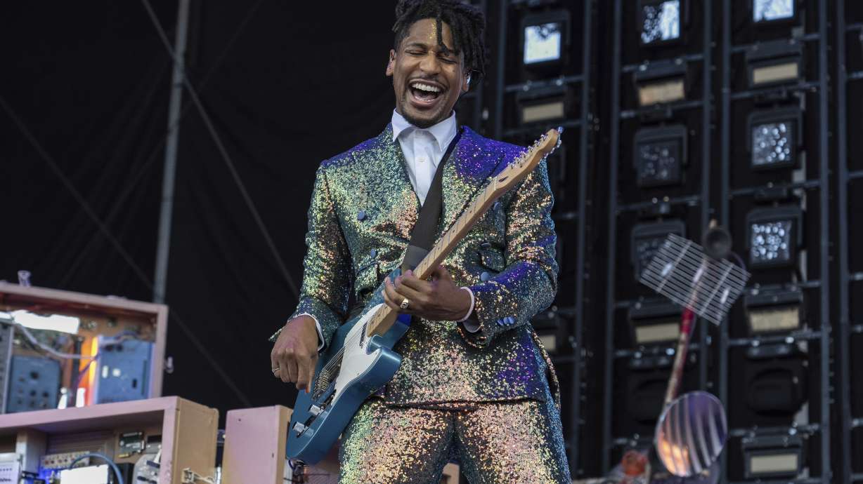 FILE - Jon Batiste performs during the Bonnaroo Music & Arts Festival, June 15, 2024, in Manchester, Tenn.