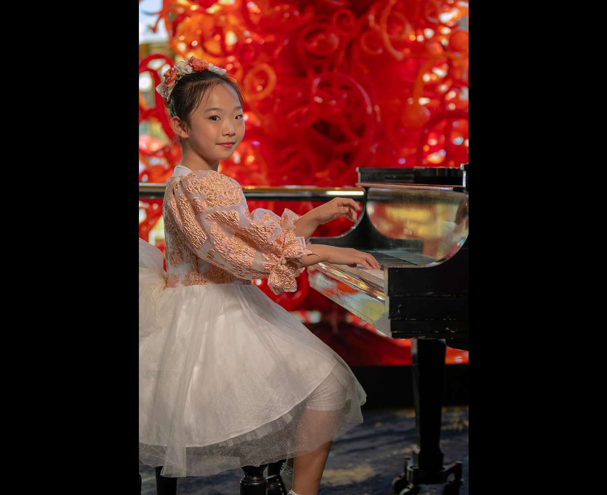 Natalie Sun, one of the performers in the annual Salute to Youth concert, is pictured at Abravanel Hall in Salt Lake City on Sept. 28.