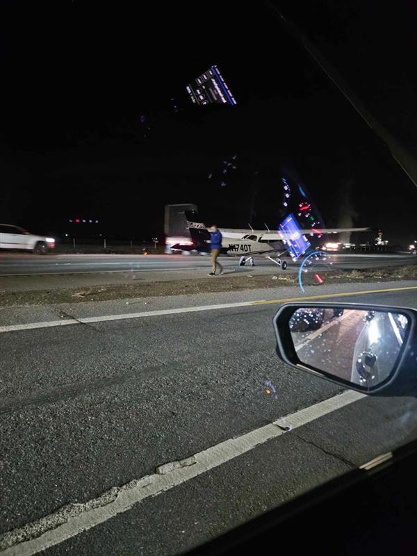 4 injured after small plane lands on I-15 in Payson