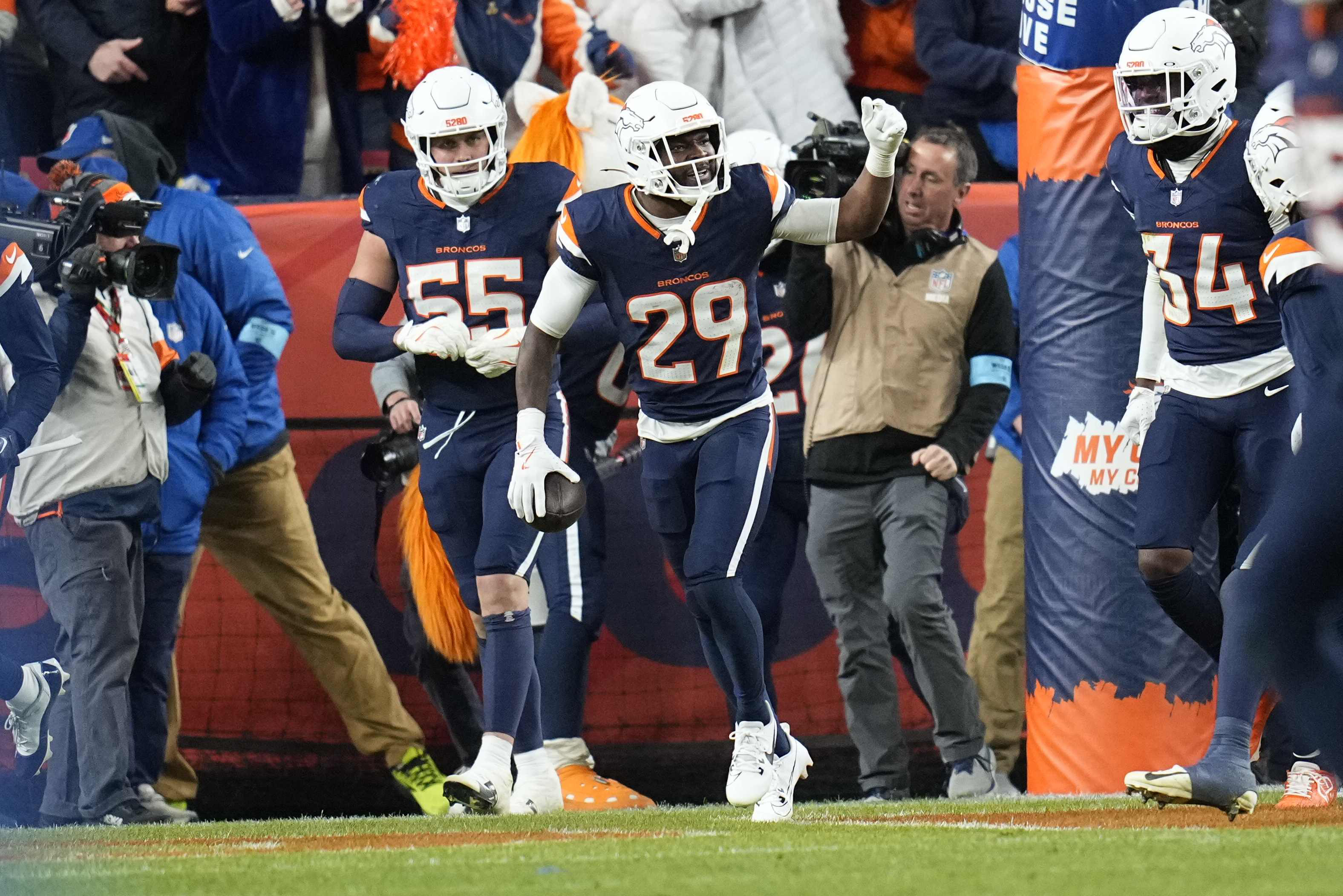 McMillian's pick-6 helps Broncos spoil career nights by Winston and Jeudy and beat Browns 41-32