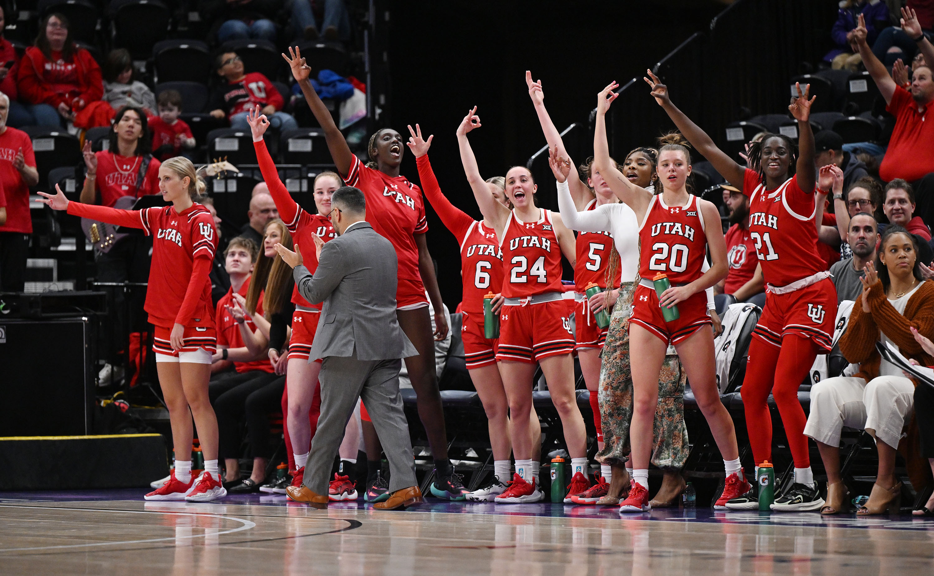 Kennady McQueen hits 5 3-pointers as Utah women overwhelm Utah State 87-34