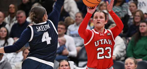 Utah women's basketball pulls away in 2nd half to overwhelm Utah State