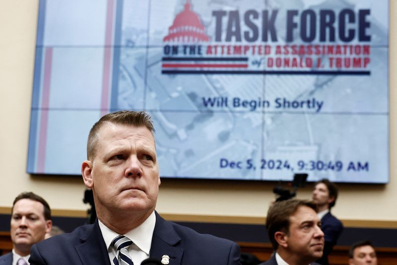 Secret Service Acting Director Ronald Rowe Jr. prepares to testify on the Secret Service's security failures regarding the assassination attempts on President-elect Donald Trump, on Capitol Hill in Washington, Thursday.