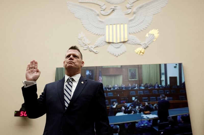 U.S. Secret Service Acting Director Ronald Rowe Jr. swears in to testify during a House Task Force hearing on the Secret Service's security failures regarding the assassination attempts on President-elect Donald Trump, on Capitol Hill in Washington, Wednesday.