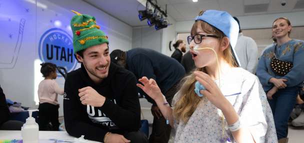 Photos: Utah Hockey Club players bring the fun to Primary Children's patients