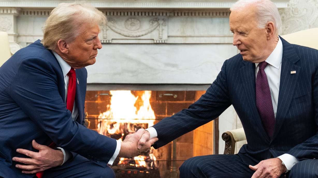 President Joe Biden meets with President-elect Donald Trump in the Oval Office of the White House, Nov. 13, in Washington.