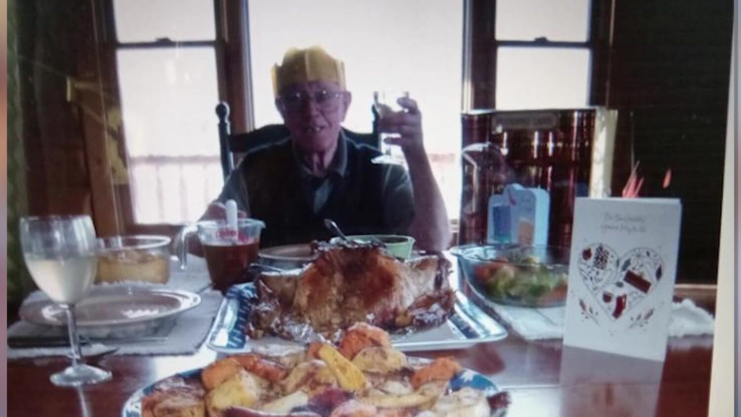 Michael Black at a Thanksgiving dinner.