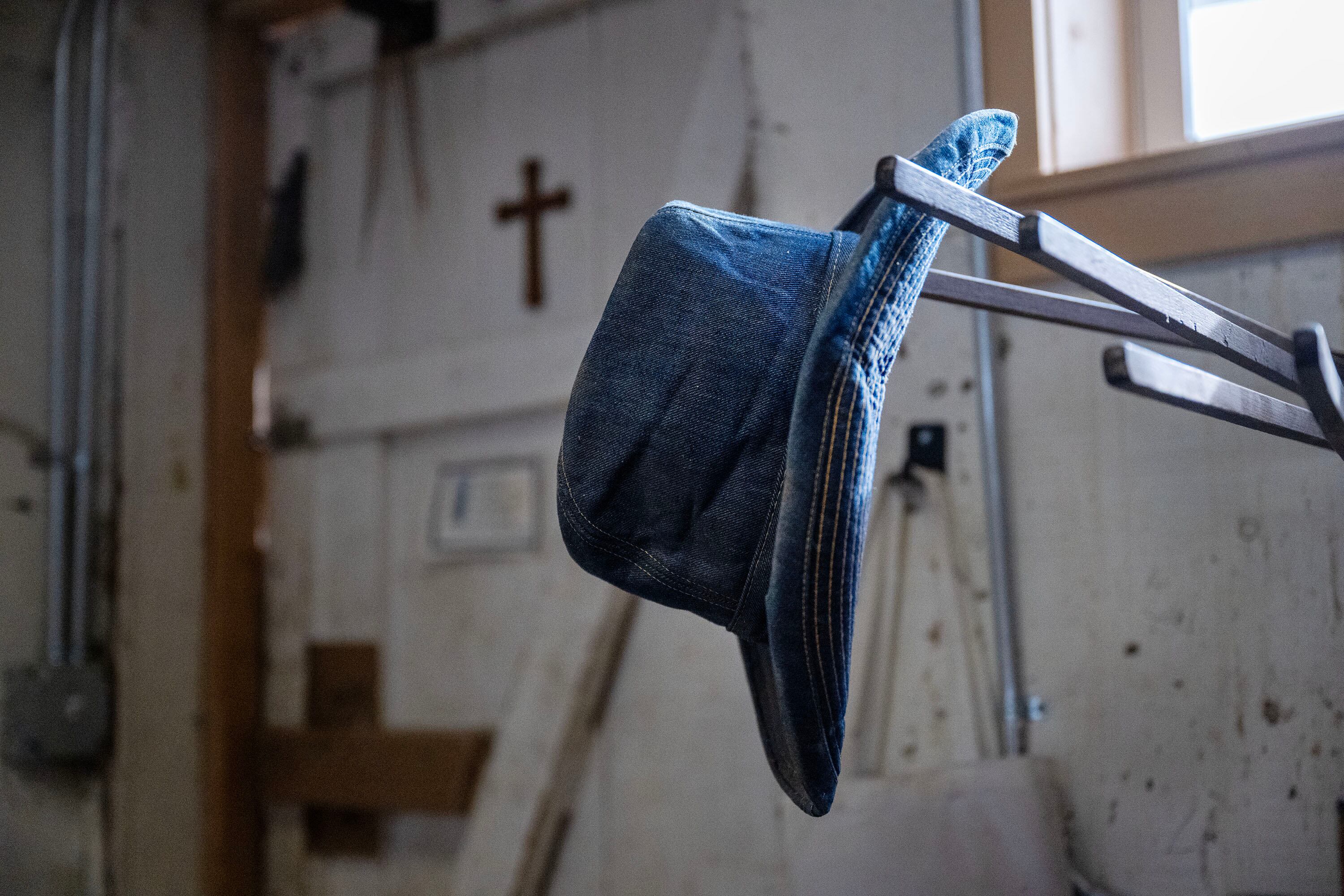 A hat of Brother Nicolas is still in the wood shop at the Historic Monastery Farm in Huntsville, Nov. 25.