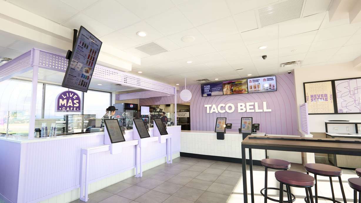 The interior of the new Taco Bell Live Más Café in San Diego, Calif. It features a beverage-centric menu.