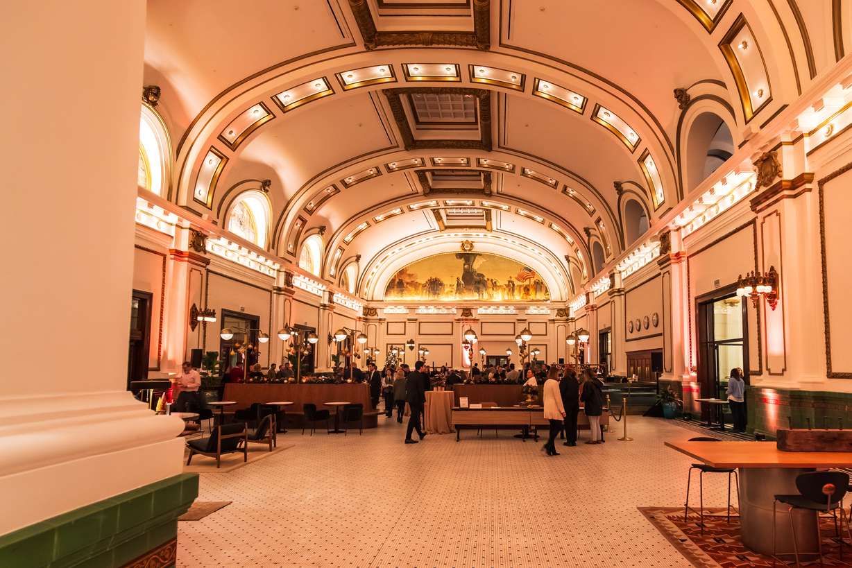 The interior of the Union Pacific Railroad Station in Salt Lake City is pictured on Thursday.