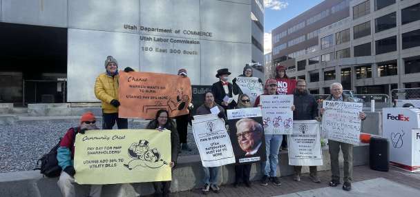 Rocky Mountain Power customers rally against 18% proposed rate increase, commitment to coal