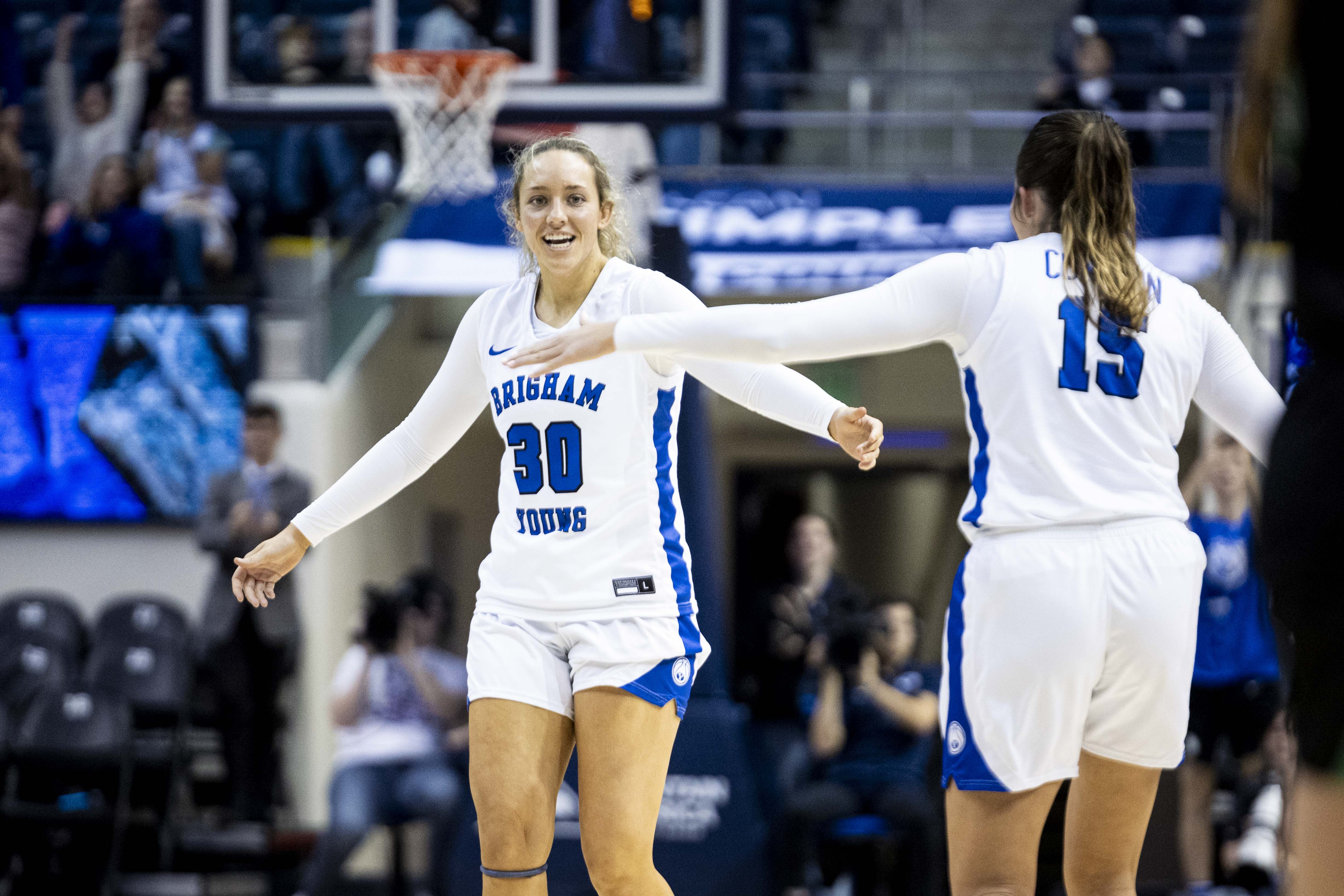 Davenport, defense guide BYU women to 76-36 win over Utah Valley