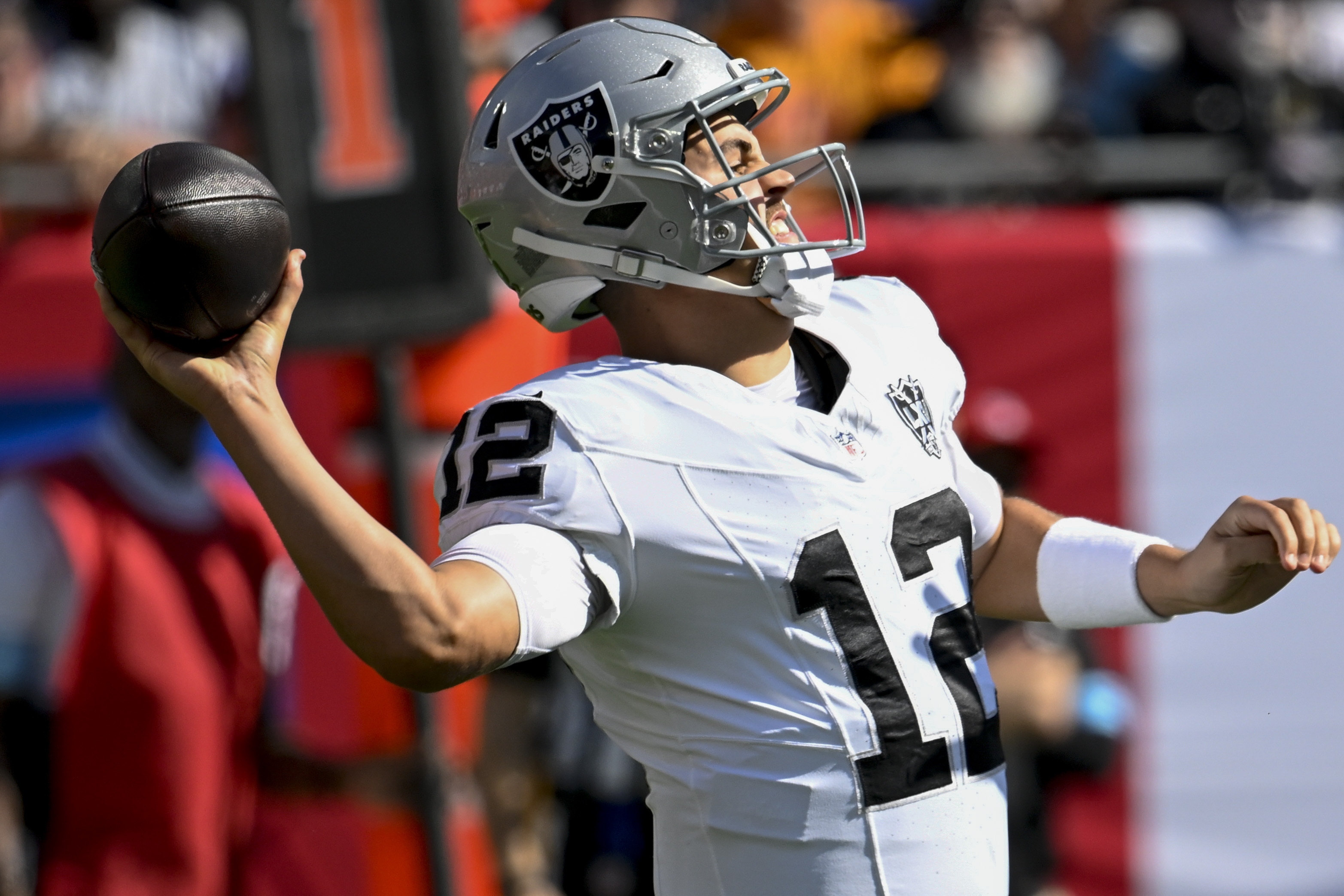 Raiders QB Aidan O'Connell back at practice, but status is undetermined for Falcons game