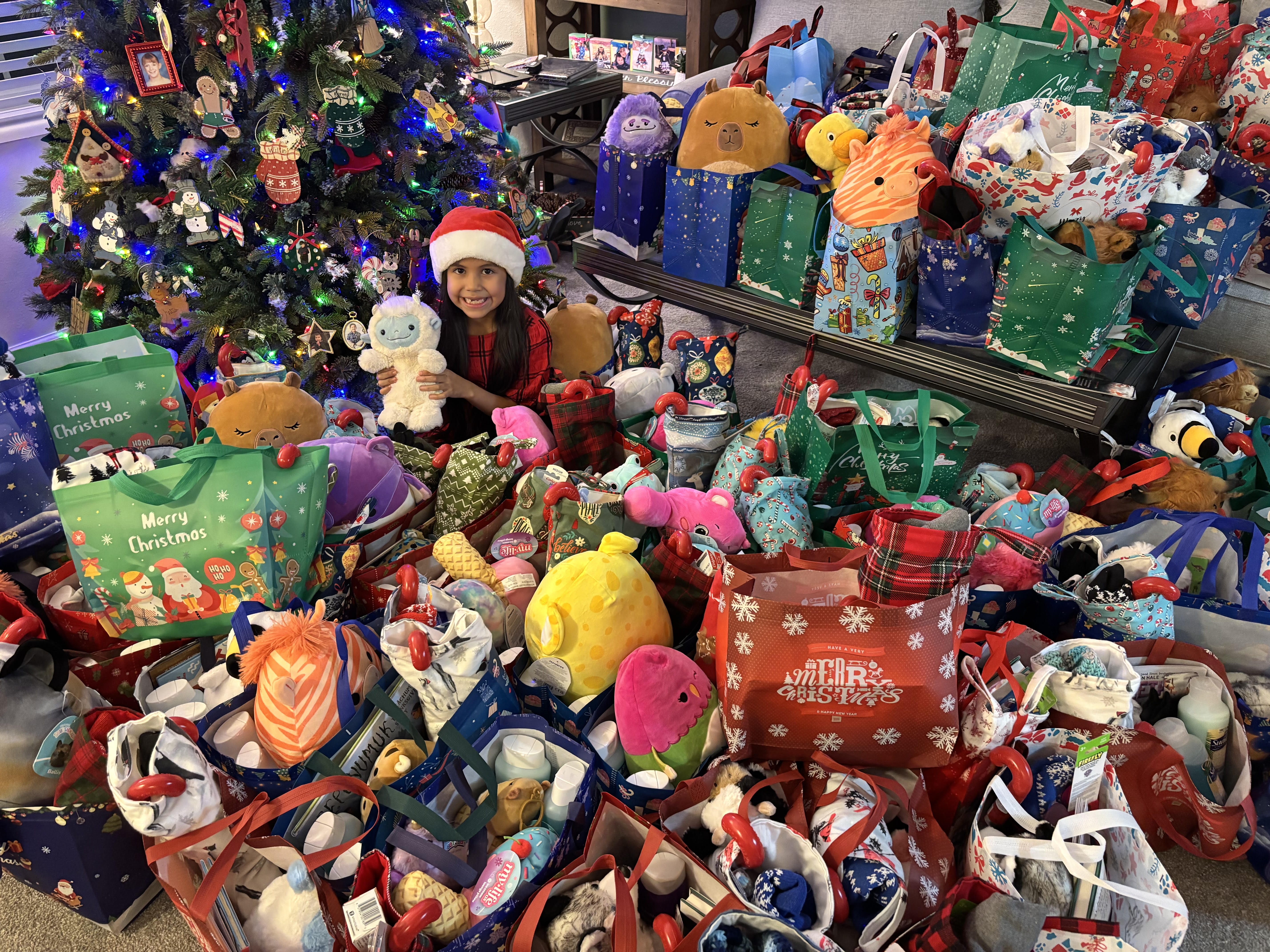 Kearns 2nd grader shares the Christmas spirit by giving to her Native community