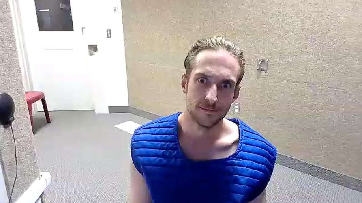 Clayton Robert Shaw appeared by web conference from the Cache County Jail, for an arraignment hearing in Logan's 1st District Court, Sept. 30.