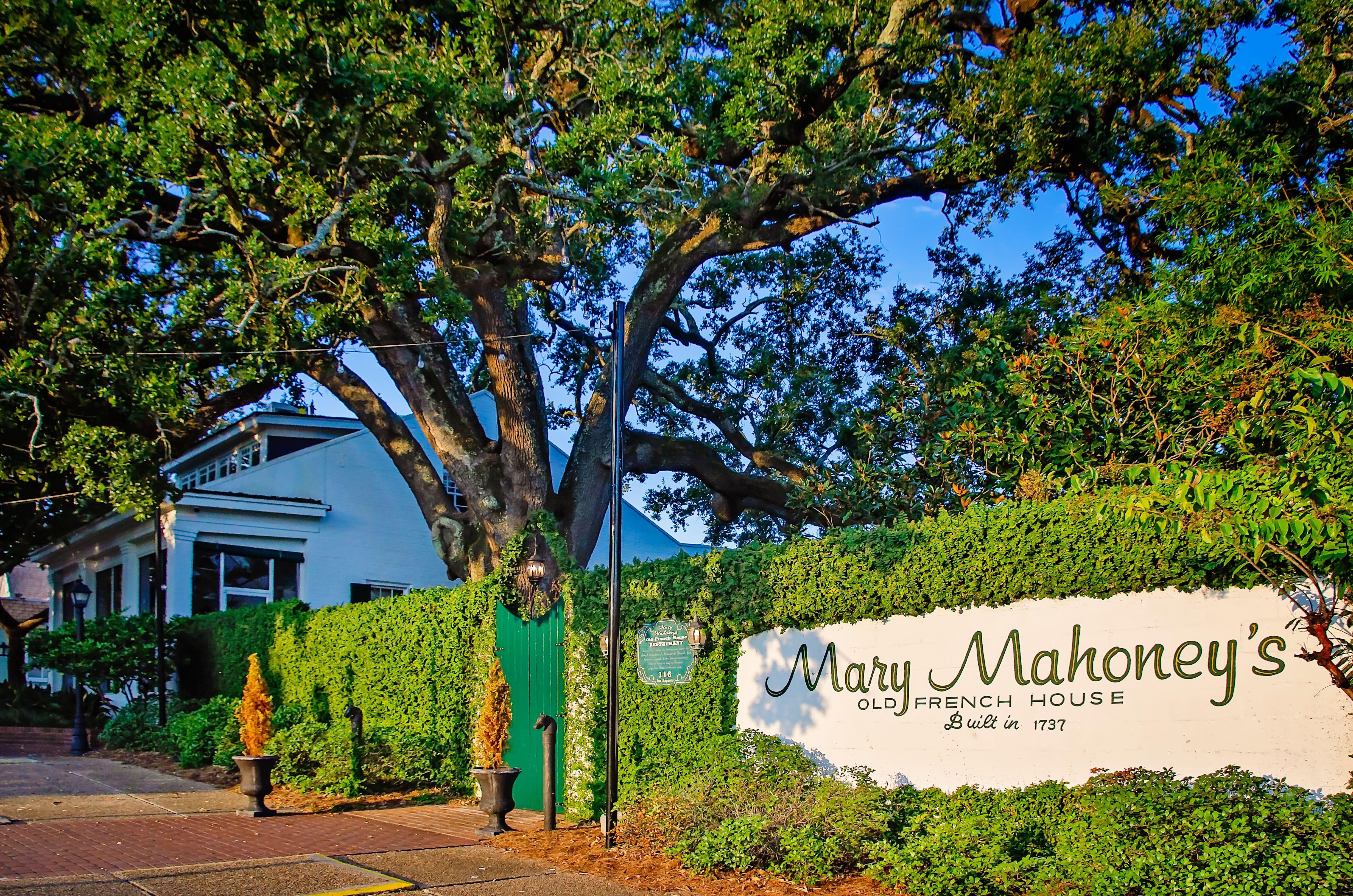 The exterior of Mary Mahoney's restaurant in Biloxi, Miss. The restaurant was also sentenced on federal charges of mislabeling imported seafood as local.