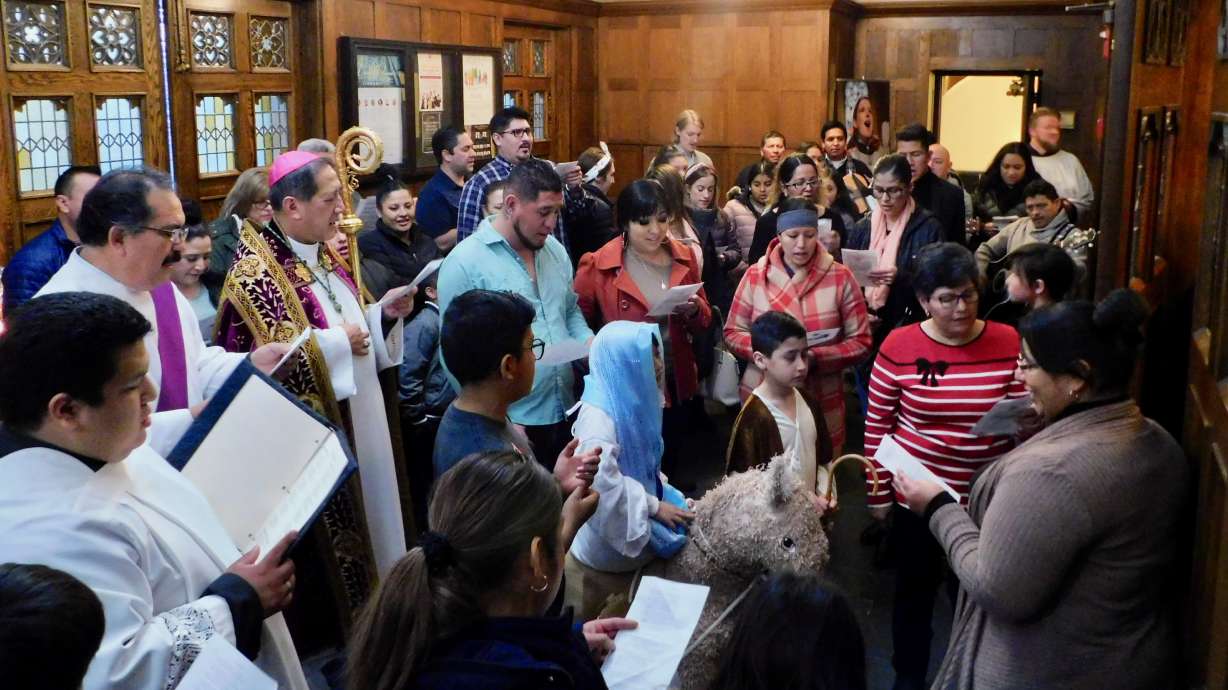 Los Posadas activities this year go from Dec. 16-24. The photo shows a Los Posadas event at the Cathedral of the Madeleine in Salt Lake City in 2019.