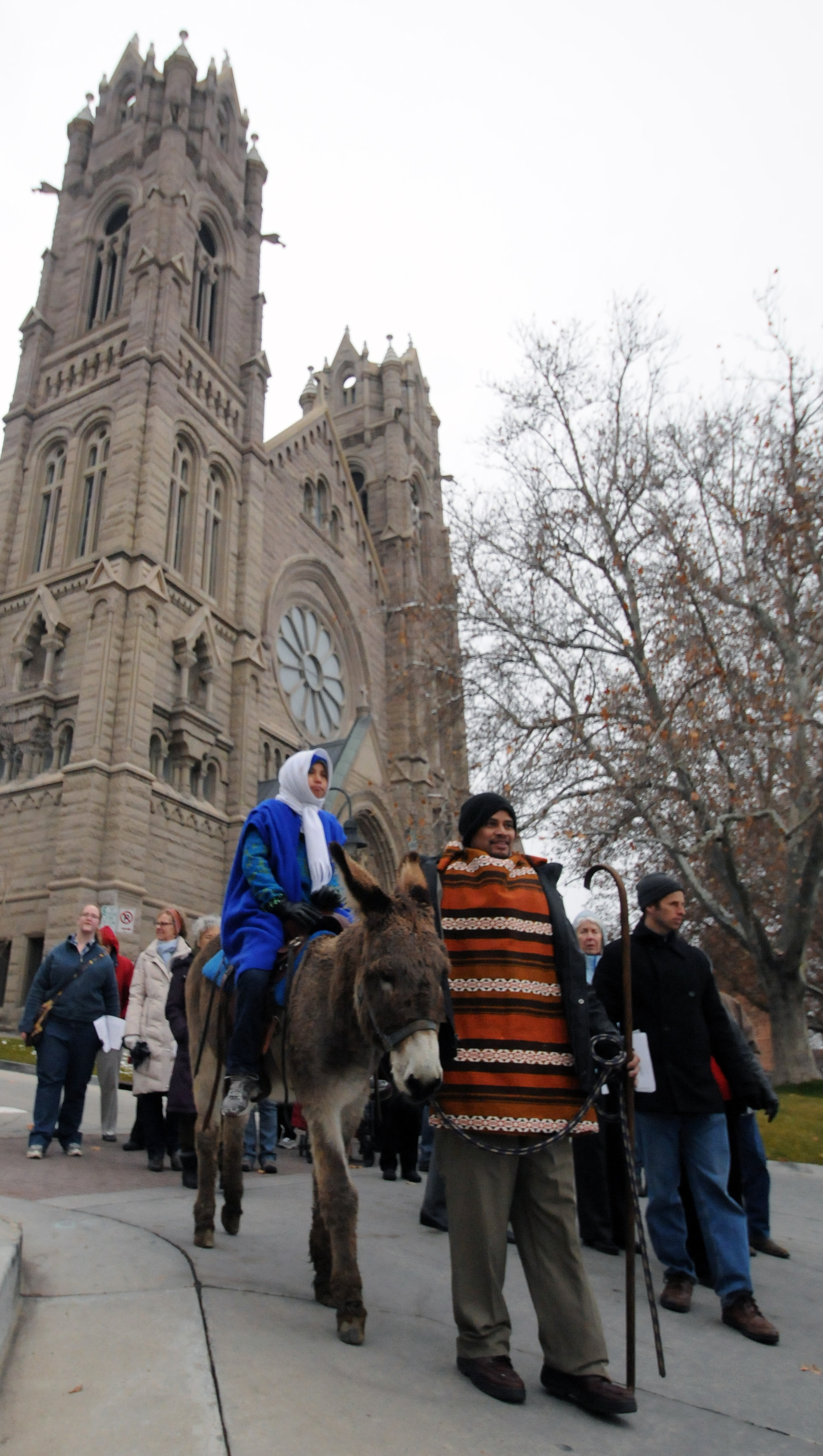 Los Posadas activities this year go from Dec. 16-24. The photo shows a posada outside the Cathedral of the Madeleine in Salt Lake City in 2012.