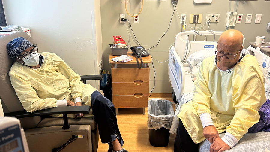 Irma McCoy, left, and Evelyn Ealy are seen inside one of their rooms in an undated photo.