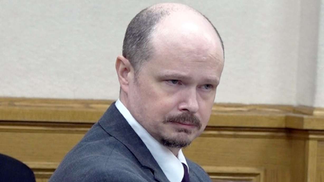 Mark Bent is seen in court on Friday in Idaho Falls, Idaho. Bent is charged with the first-degree murder of Nikolas Todd Bird in September 2022. Bent testified Friday he "blacked out" during the killing.