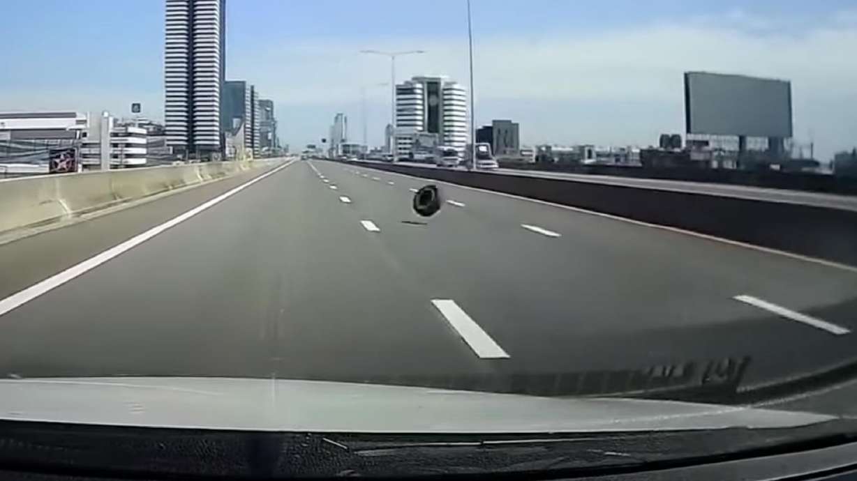 That tire looked like a high-energy puppy that had been locked up in the house all day and was then released into the backyard.