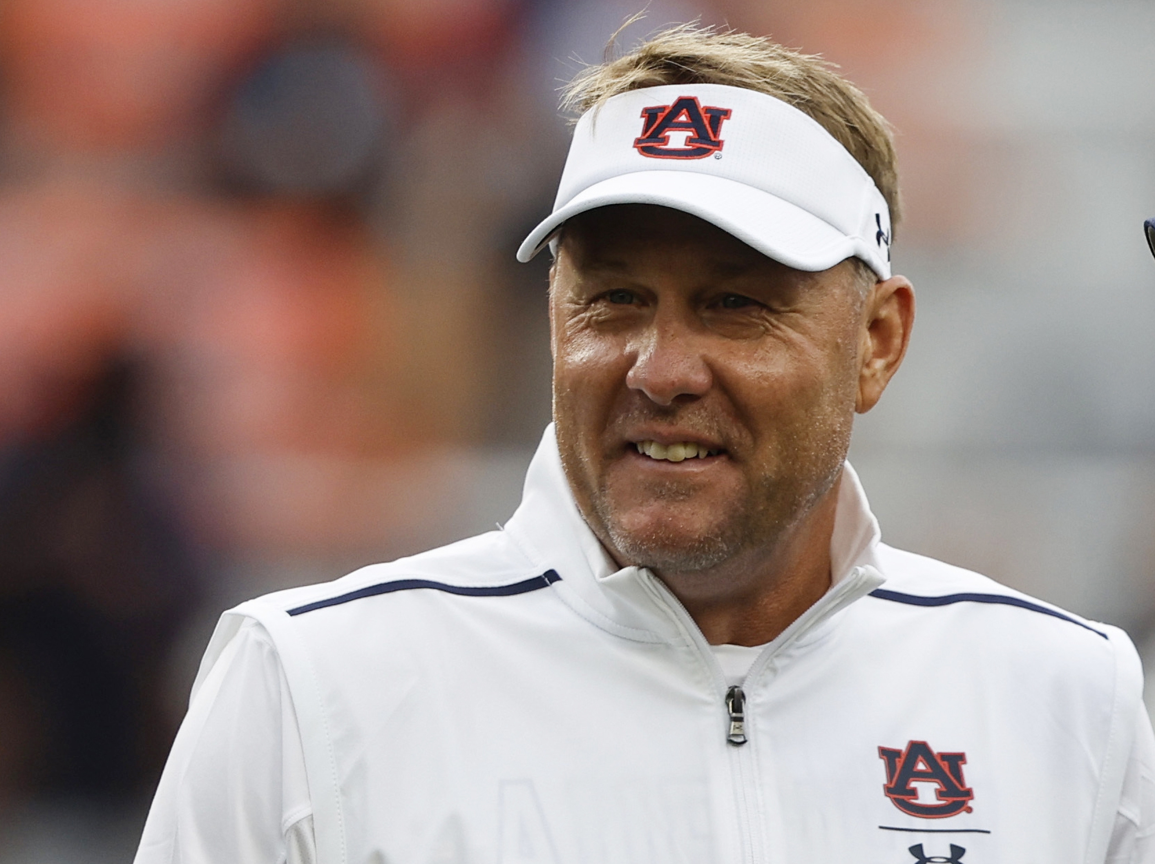 FILE - Auburn head coach Hugh Freeze is shown before an NCAA college football game Saturday, Sept. 16, 2023, in Auburn, Ala. 