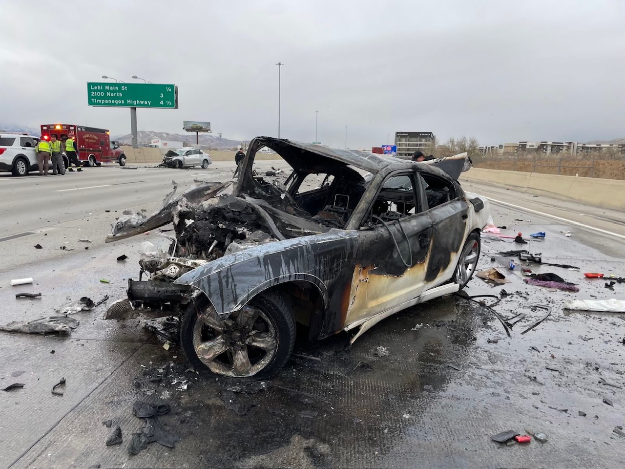 I-15 reopens in Lehi after crash troopers say was caused by fleeing wrong-way driver