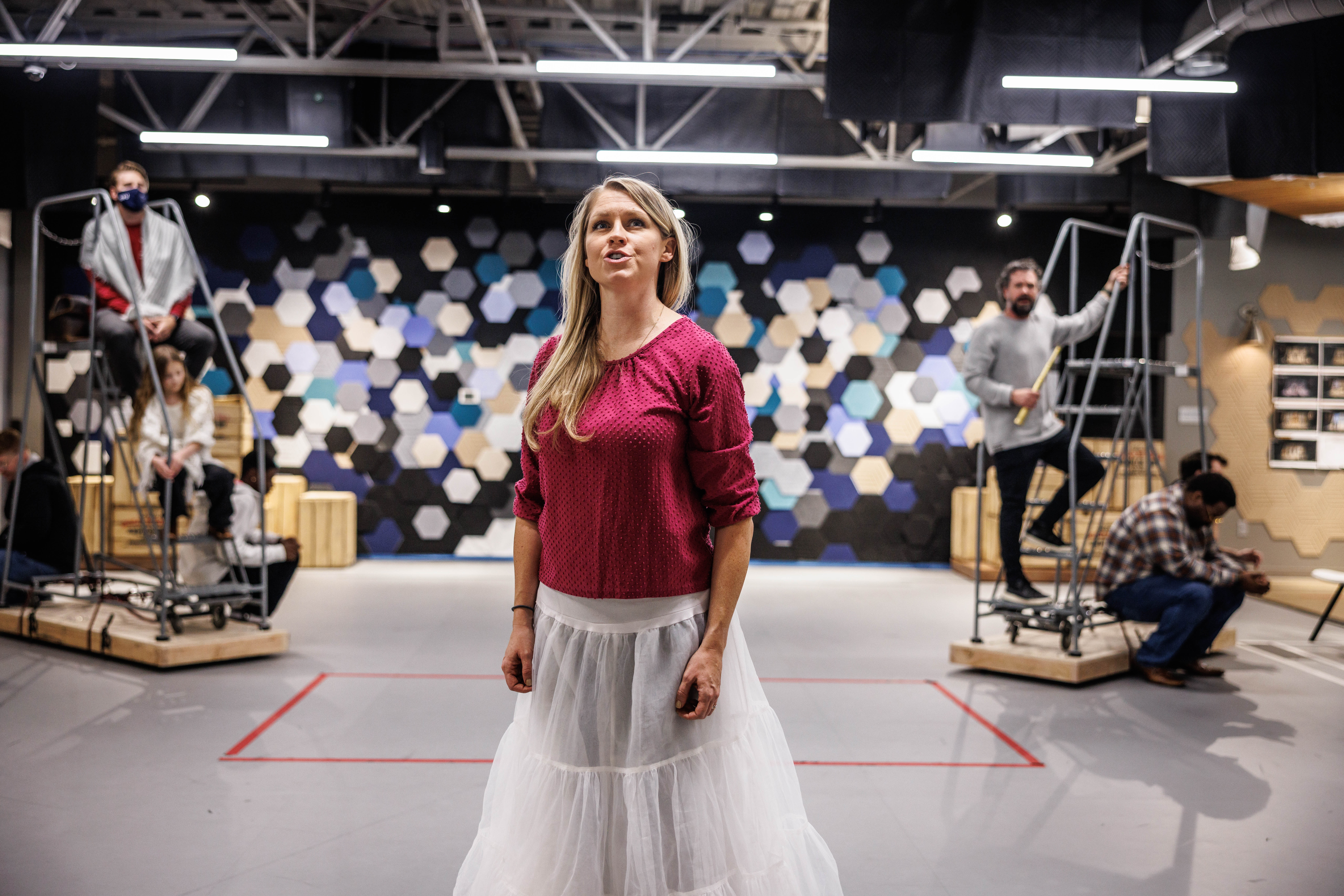 Amy Shreeve Keeler rehearses for "Ragtime" which debuts at the new Ruth and Nathan Hale Theater — The Ruth — in Pleasant Grove in January.