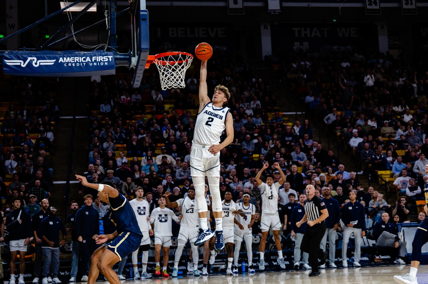 Utah State drops 1st game of season in 75-73 loss to UC San Diego 