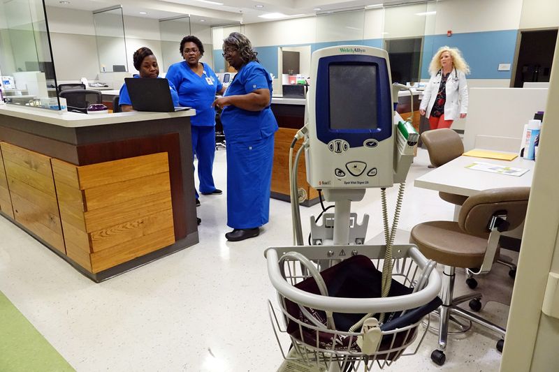 The medical staff inside the East Ark. Family Health in West Memphis, Arkansas.