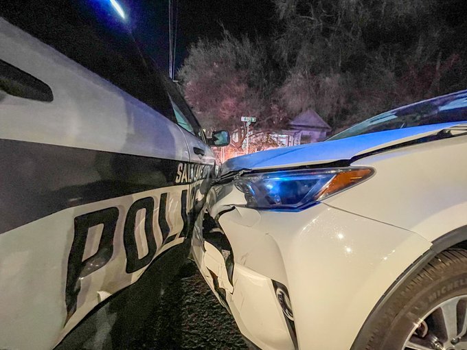 Salt Lake police car hit during drug investigation