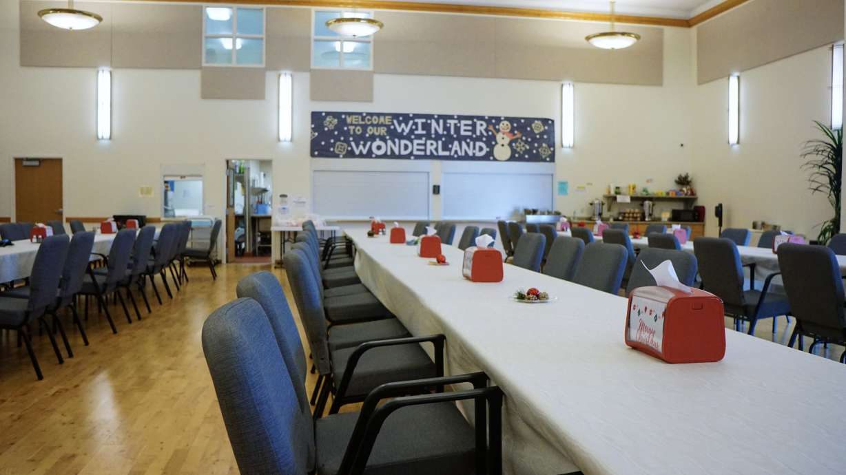 Empty tables in the cafeteria of the Riverdale Senior Center, Friday. The Weber Human Services board of directors has decided to stop funding the senior center, prompting outcry from patrons.