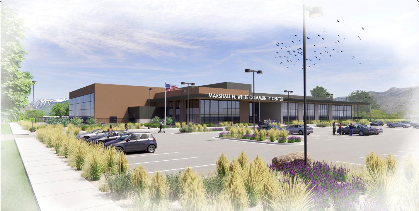 A rendering of the new Marshall White Center in Ogden. Completion of the new facility is scheduled for mid-2025.