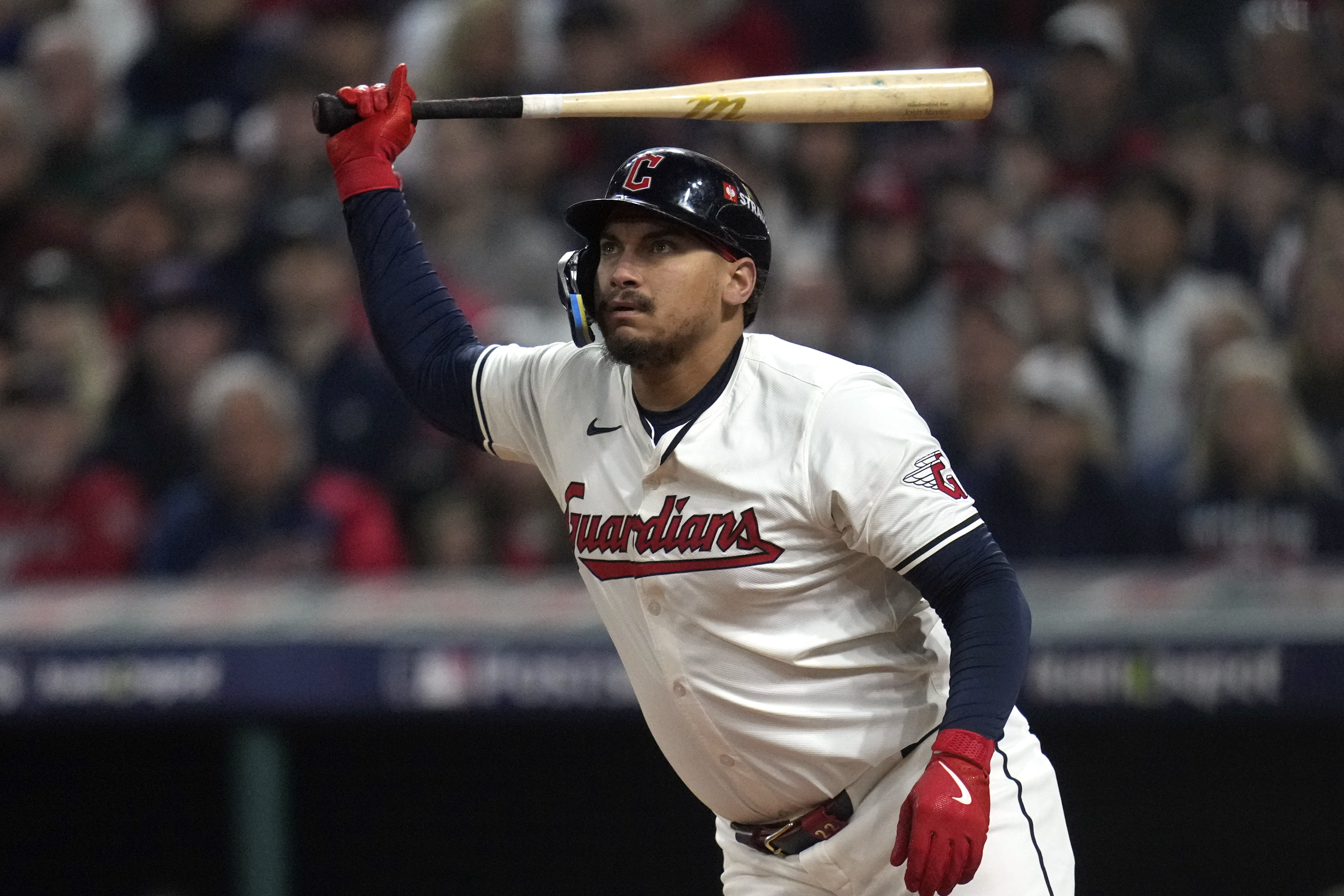 D-backs acquire 1B Josh Naylor from Guardians, who fill gap by adding Carlos Santana, AP source says