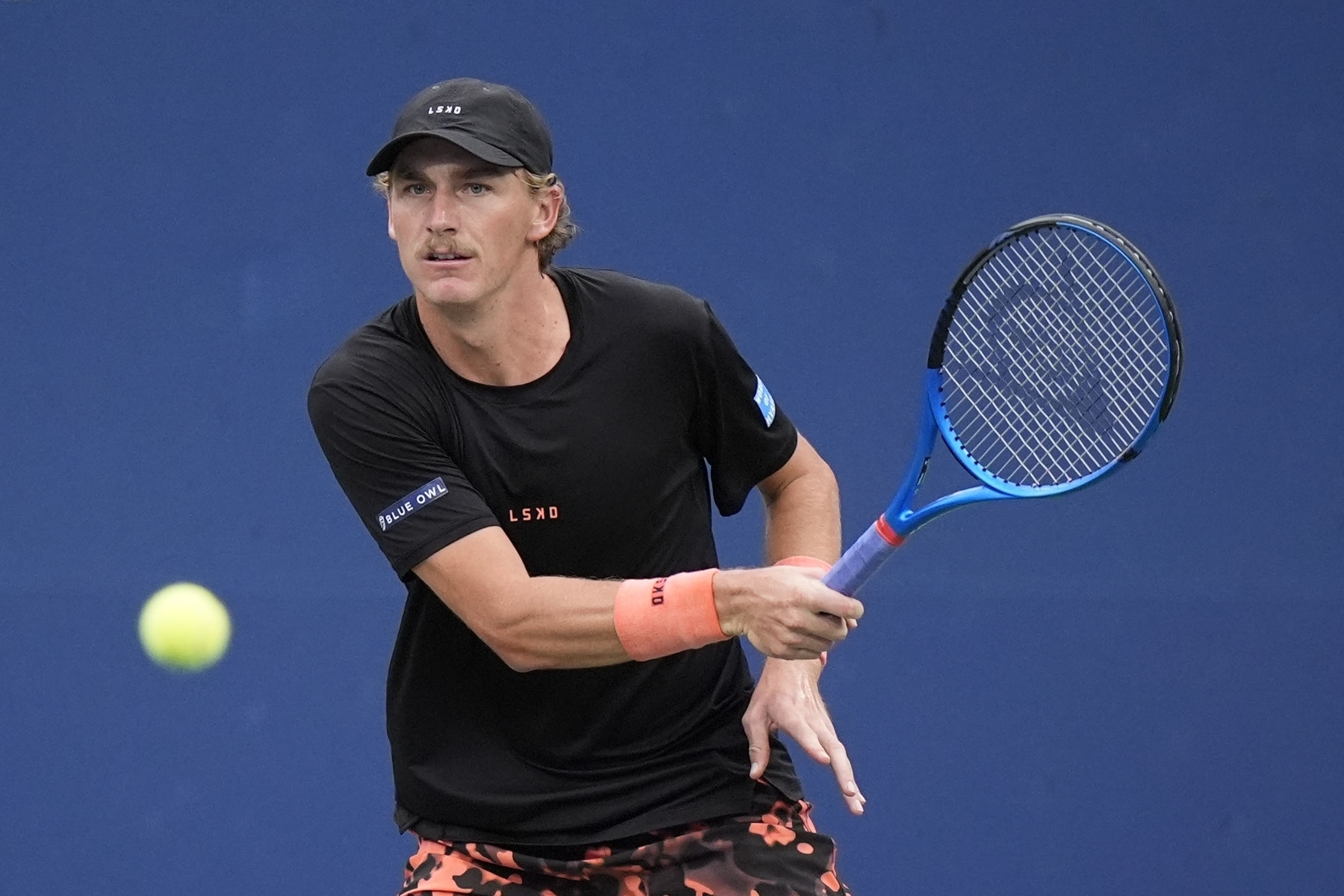 FILE - Max Purcell returns a shot to Tommy Paul, of the United States, during a second round match of the U.S. Open tennis championships, Thursday, Aug. 29, 2024, in New York.