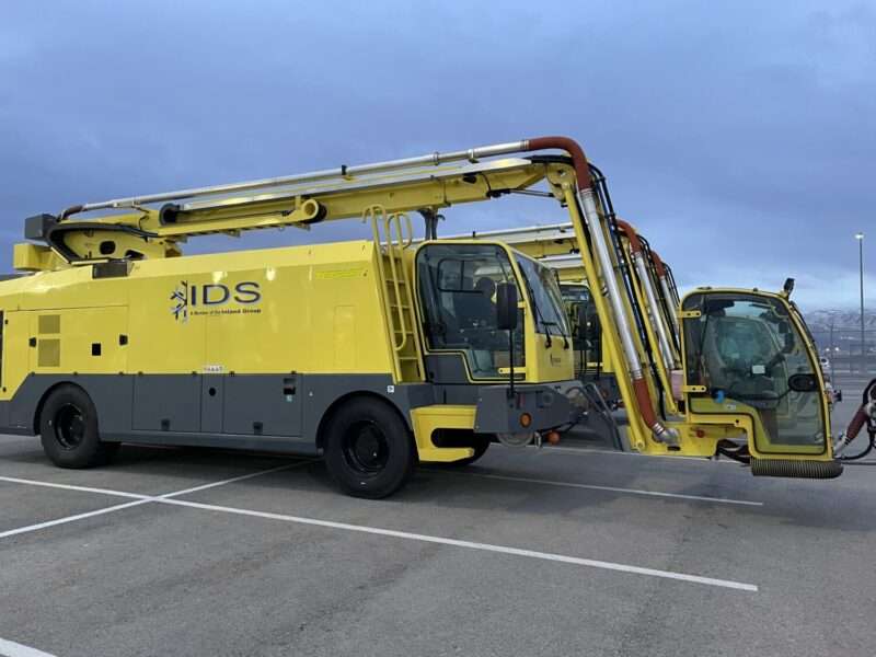 New deicing truck used by Integrated Deicing Services, LLC at the Salt Lake City International Airport in Salt Lake City.