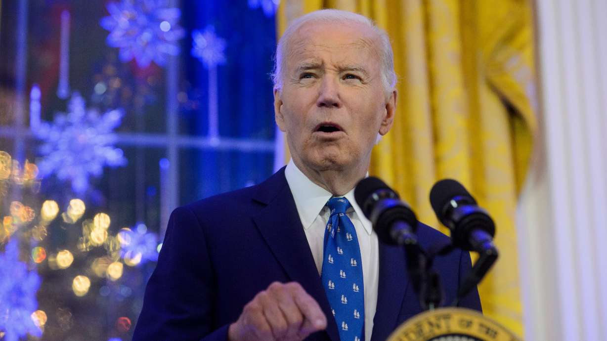 President Joe Biden speaks at the White House in Washington, Dec. 16. On Monday, Biden commuted the sentences of 37 federal death row inmates to life without the possibility of parole.