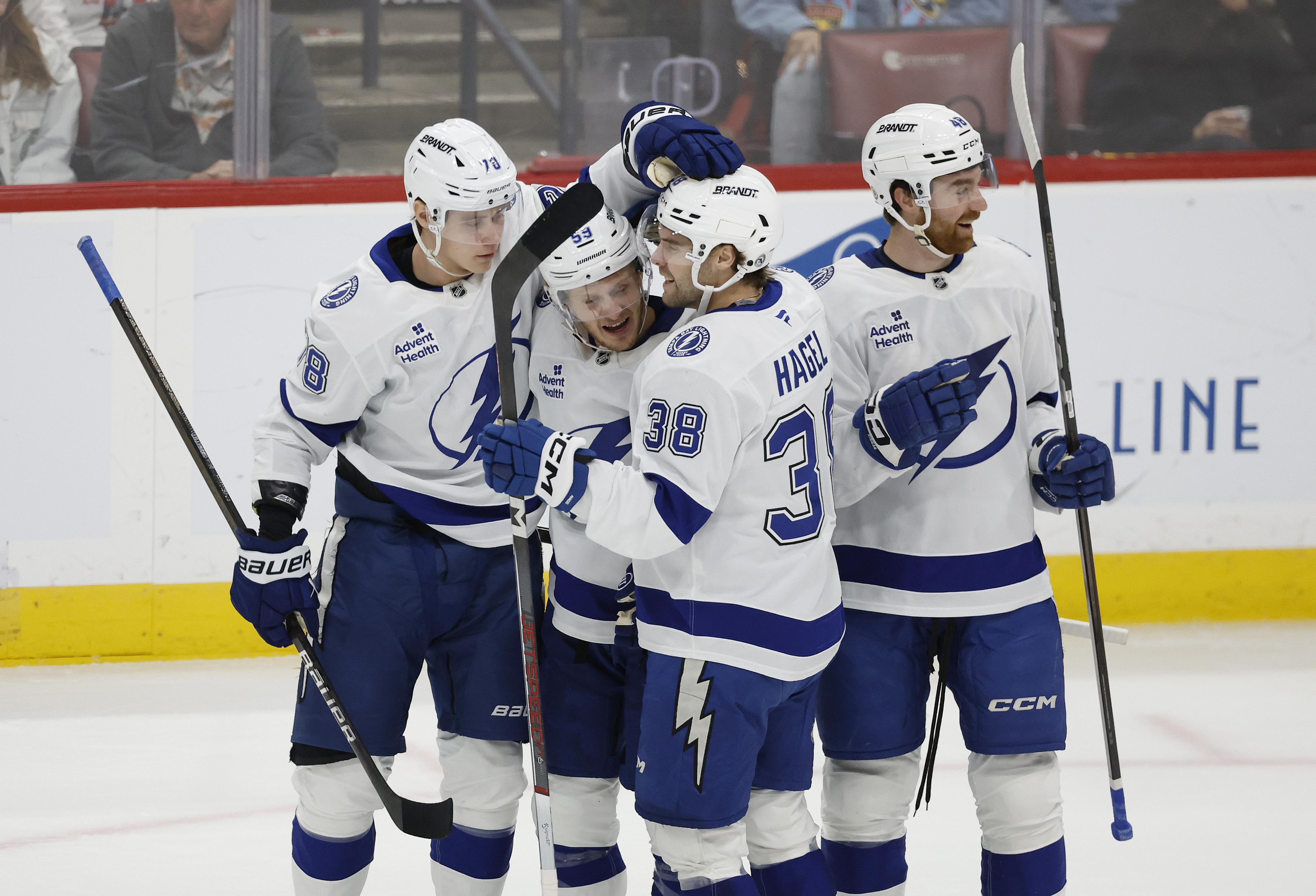 Kucherov scores before game misconduct, Lightning get chippy 4-0 win over Panthers