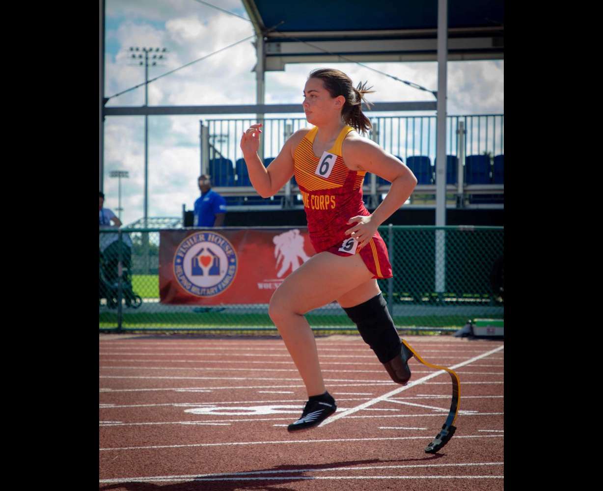 Annika Hutsler embraced adaptive sports as part of her recovery, participating in competitions like the Warrior Games and Invictus Games in events such as track, field and wheelchair rugby.