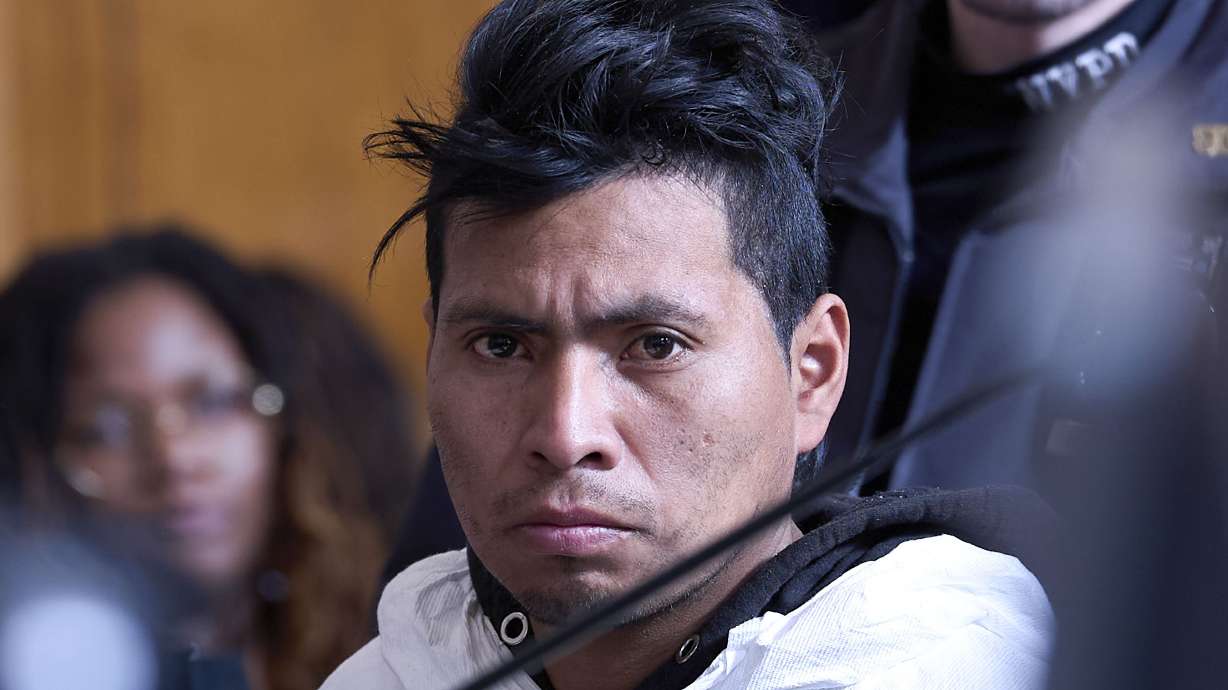 Sebastian Zapeta, accused of setting a woman on fire inside a New York City subway train, appears in court Tuesday in New York.