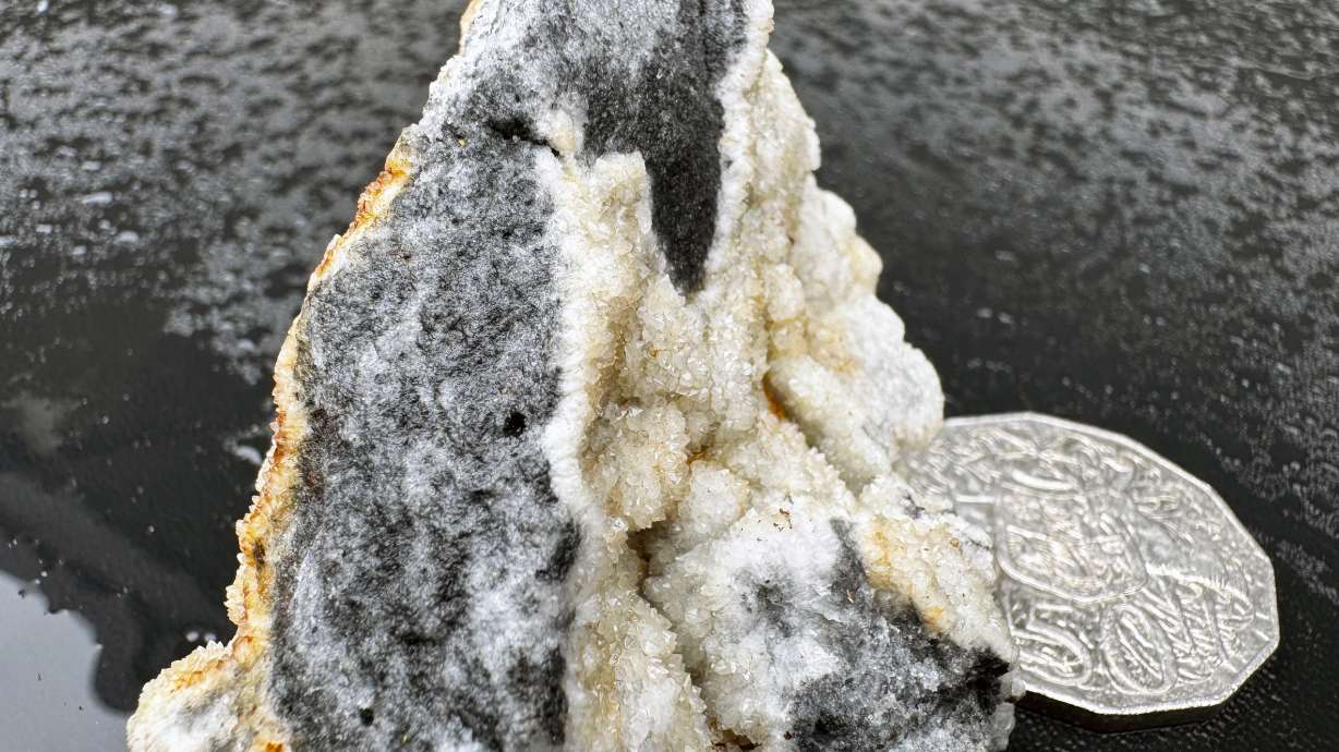 A gold and antimony rich rock specimen from Bombana, Indonesia. The U.S. is grappling with the sudden announcement that China will no long export to this country super hard materials like this.