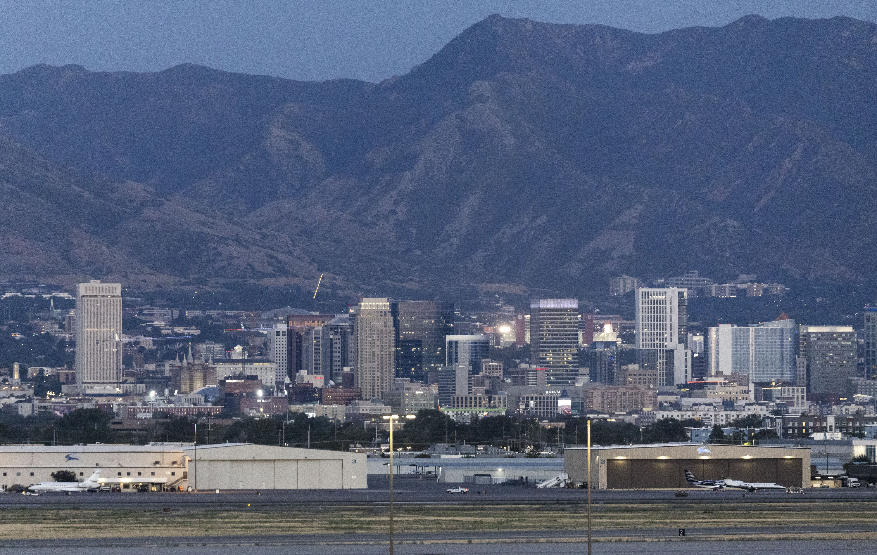 Downtown Salt Lake City is seen on Sept. 14. Its skyline changed in 2024, as Astra Tower and other tall buildings opened during the year.