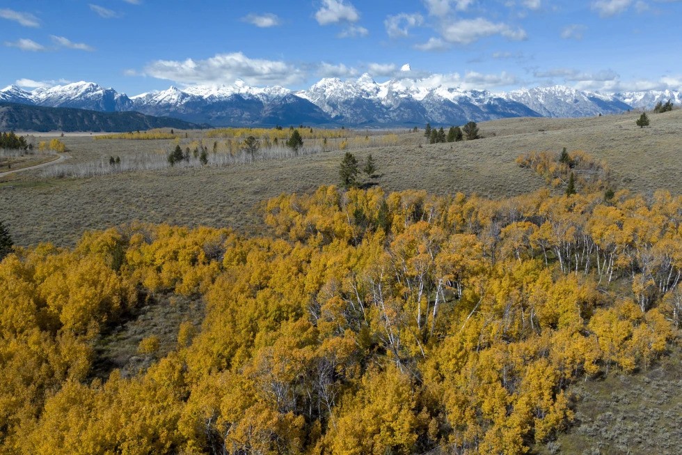 Part of a square-mile section of state land in Wyoming’s Grand Teton National Park is seen, Oct. 5, 2023.