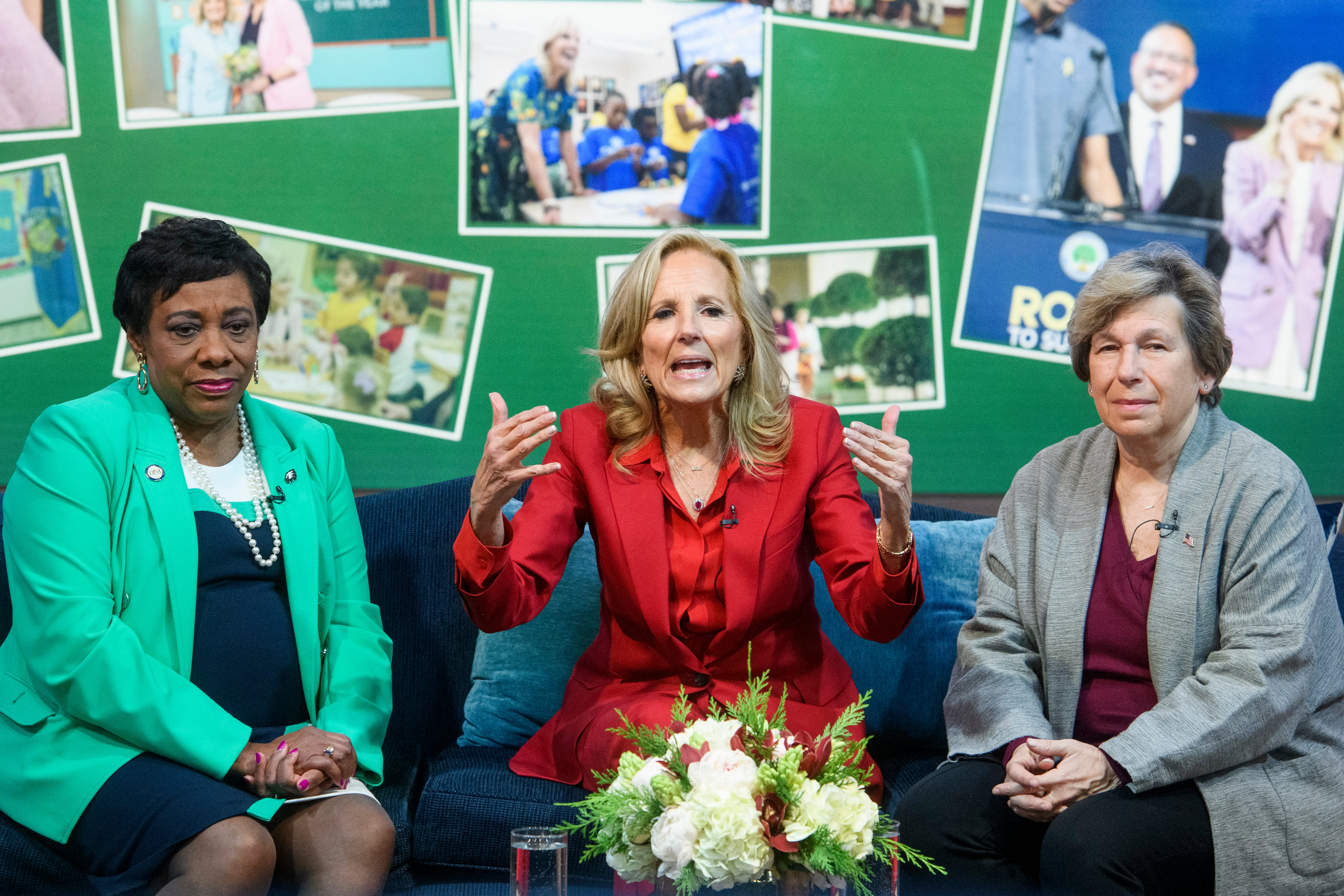 First Lady Jill Biden teaches her final class at Virginia community college