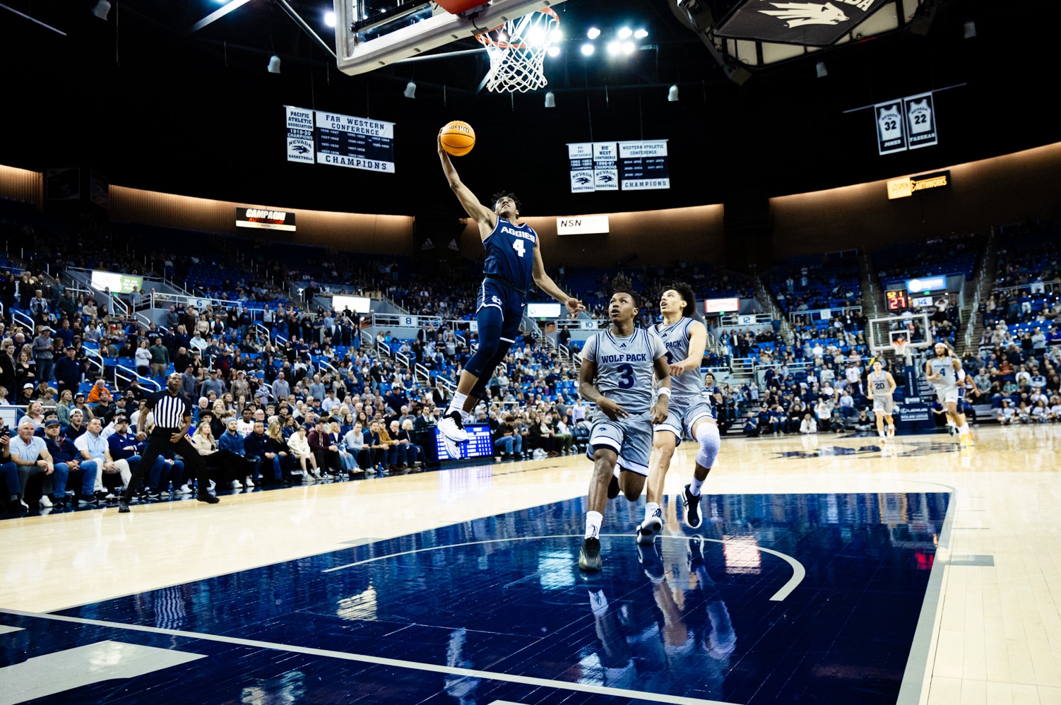 Aggies win 3rd straight road game in 69-64 victory over Nevada