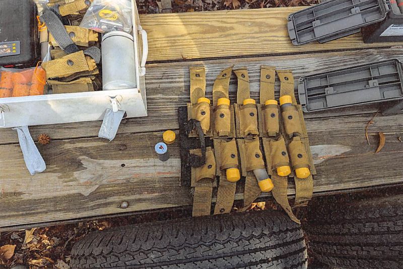 This image shows a stockpile of homemade explosives Federal agents seized when they arrested Brad Spafford, a Virginia man on a firearms charge in December 2024.