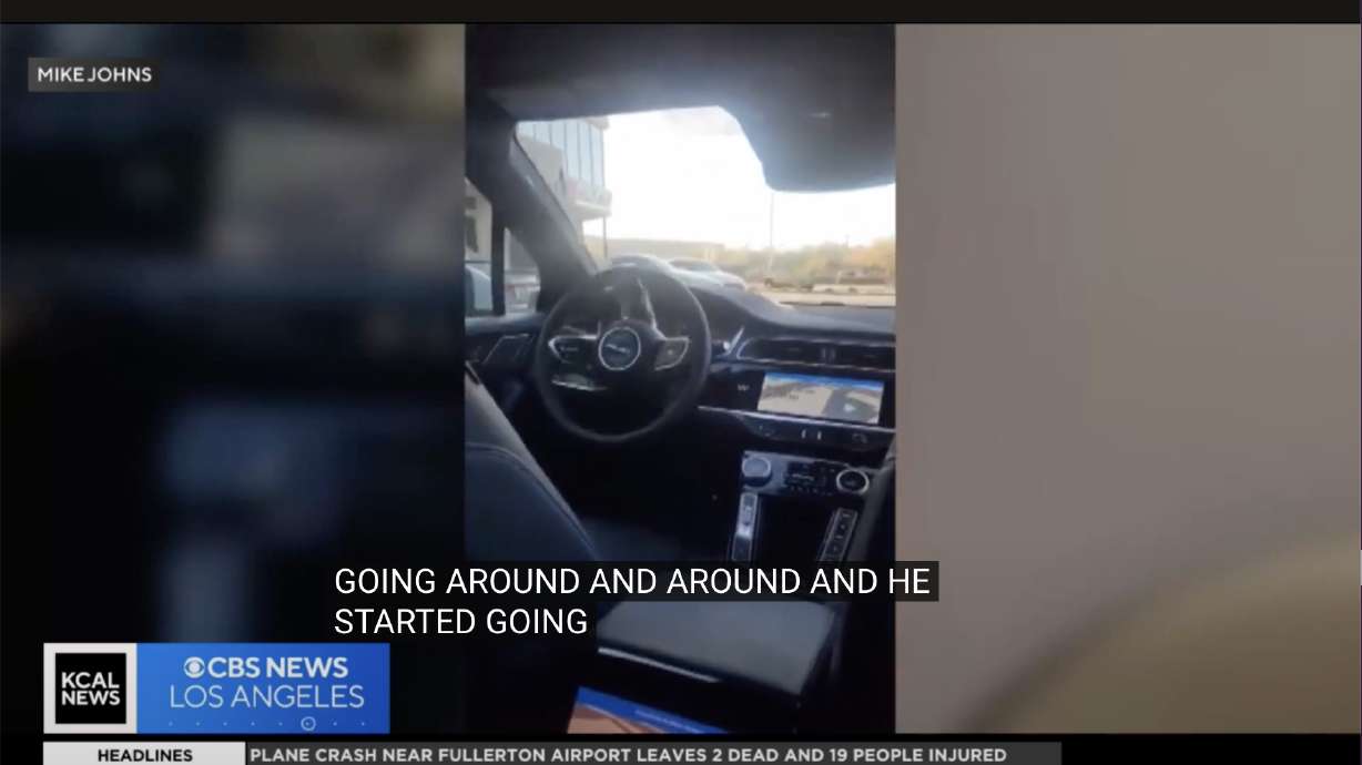 A Los Angeles man nearly missed his flight back home last week, all because he says the self-driving Waymo taxi he was using to get to the airport wouldn't stop driving around a parking lot in circles.