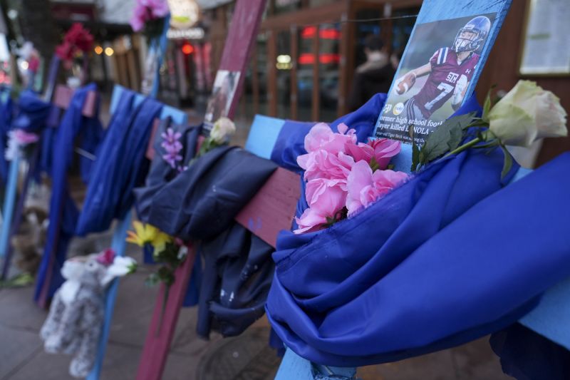 A memorial to the victims of a deadly truck attack is seen on Canal Street in the French Quarter, Friday in New Orleans.